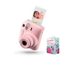 Meilleurs souvenirs Kit appareil photo instantané FUJIFILM Instax Mini 12 en Blossom Pink, photos lumineuses avec exposition