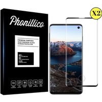 Verre Trempe pour Samsung Galaxy S10 [Pack 2] Film Transparent Intégral Bord Noir Vitre Protection Ecran Phonillico®