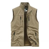 Gilet de Pêche Homme Veste en mailles Exterieur Multi-poches Respirant
