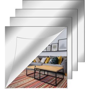 Miroir Adhésif Flexible XXL - 20 X 79 Pouces, Décor Mural Facile à Poser Pour Salles De Bains Et Chambres