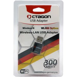 CLE WIFI - 3G Optima WL088 Adaptateur USB WLAN 300Mbit-s – 2,4GHz Bande sans fil Mini WiFi 4 Standard (802.11 b-g-n), Plug&Play Dongle pour A482