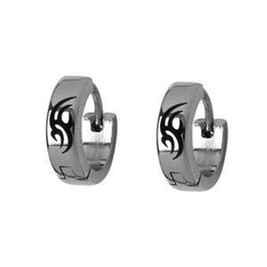 Boucles D'oreilles Créoles Tribales En Argent Massif 925 - Diamètre 1,8 Cm - Mixte, Neuves Avec étiquettes