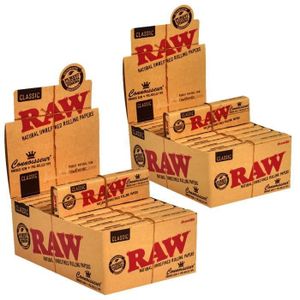 Boite de feuilles RAW SLIM +Filtres Préroulés par 24 - Feuilles