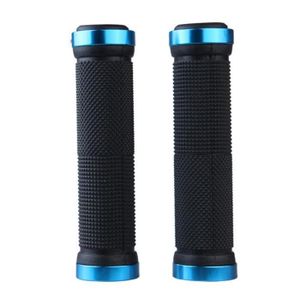 POIGNÉE DE VÉLO Poignée de Guidon Grip Lock-on pour Vélo Bicyclette Bleu - Lot de 2