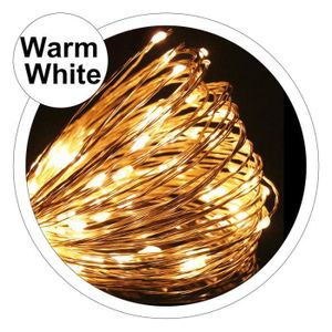LAMPION Émettre de la couleur Warm White Puissance Solar Power Color 10M Éclairage extérieur solaire étanche fil de c