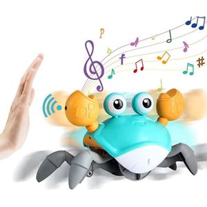JOUET À BASCULE Crawling Crab Noël Toy,Jouet De Crabe Rampant pour Bébés, Jouet Musical de Crabe Rampant sensoriel pour Bébé crabe-vert