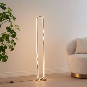 LAMPADAIRE Lampadaire design rectangle noir LED dimmable - Po