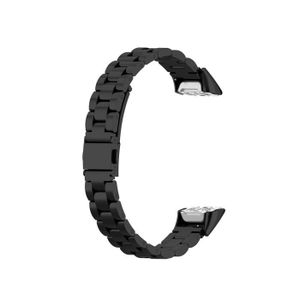 BRACELET MONTRE CONNEC. Bracelet de rechange en acier inoxydable pour Samsung Galaxy Fit SM-R370 (Noir)