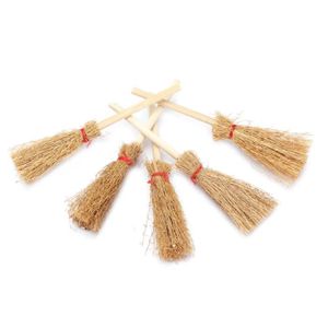 balai en paille avec pelle en bois miniature,maison de poupée,vitrine,jardin CL5 