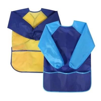 Tablier d'école de peinture pour enfants, blouse pour garçons et filles, portable, manches longues, imperméable, art pour enfants  1501