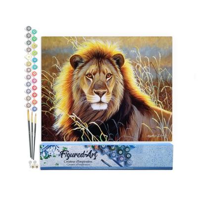 Figured'Art Peinture par Numéro Adulte Chats Cartoon - Activité Manuelle Kit de Loisir Créatif DIY Numéro d'Art Complet - 40x50cm sans châssis en bois