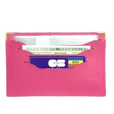 Porte Carte Grise Plat Double Face Cuir Vert - Rangement Documents Voiture, Permis Et Assurance