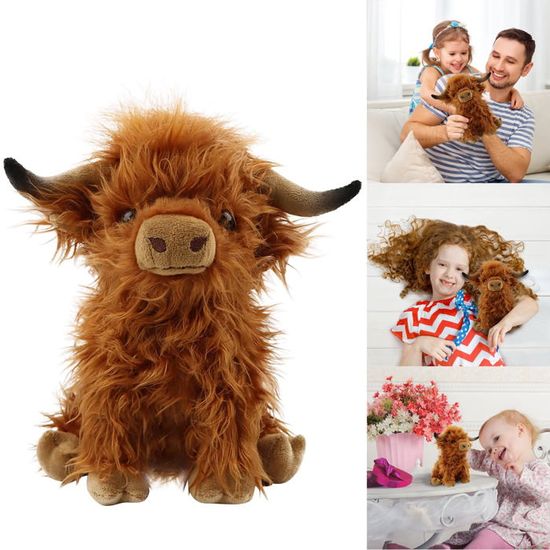 Vache en Peluche Mignonne et Douce, Compagnon Réconfortant et Imaginatif, Légère pour Enfants Garçons Filles - Blanche, 25,9 x 20,1 x 14 cm Vache en Peluche Mignonne et Douce, Compagnon Réconfortant et Imaginatif, Légère pour Enfants Garçons Filles - Blanche, 25,9 x 20,1 x 14 cm