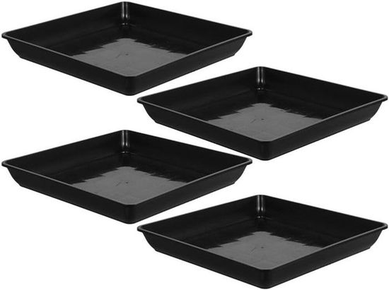 5 Soucoupes De Drainage Pour Pots De Fleurs - 45x16.5 Cm, En PP Robuste - Pour Intérieur Et Extérieur, Salon, Bureau
