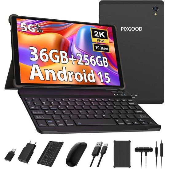 Tablette Android 15 PIXGOOD 11" - 36GB RAM, 512GB ROM, 4G LTE, Ecran FHD, Batterie 9580mAh - 9