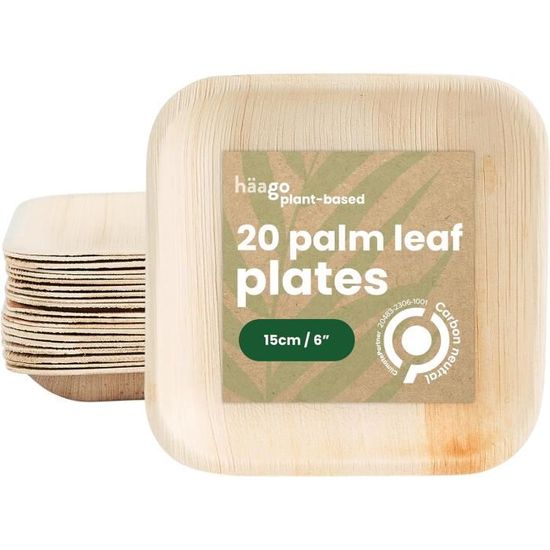 Assiettes En Feuille De Palmier Ø23cm - Lot De 200 | Jetables Et Compostables