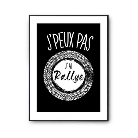 Sweat à Capuche Humour Voiture Et Rallye - J'peux Pas J'ai Rallye - Cadeau Idéal Pour Pilotes Et Fans De Sport Auto