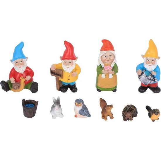 Shurzzesj Statuettes De Nains De Jardin Humoristiques, Décorations De Nains De Jardin Humoristiques En Plein Air, Haltères Et Haltères, Figurine Fantaisiste D'intérieur Pour Table De Maison, Statue De