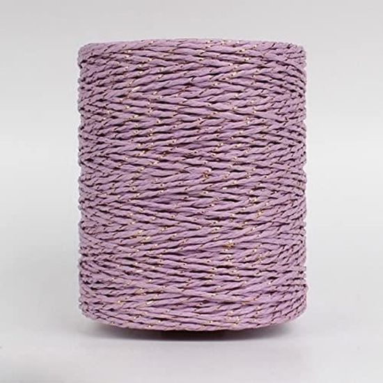 Fil De Raphia Papier Doré 280 M - Pour Crochet, Tricot, Décoration, Emballage Cadeau, DIY