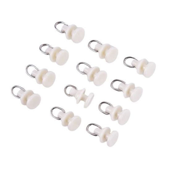 Lot De 50 Clips De Rideaux En T Avec Rouleaux - Crochets Universels Pour Rails En T, Glissement Silencieux
