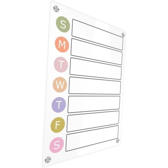 Tableau Effaçable À Sec Pour Réfrigérateur En Acrylique, 17X12, 2