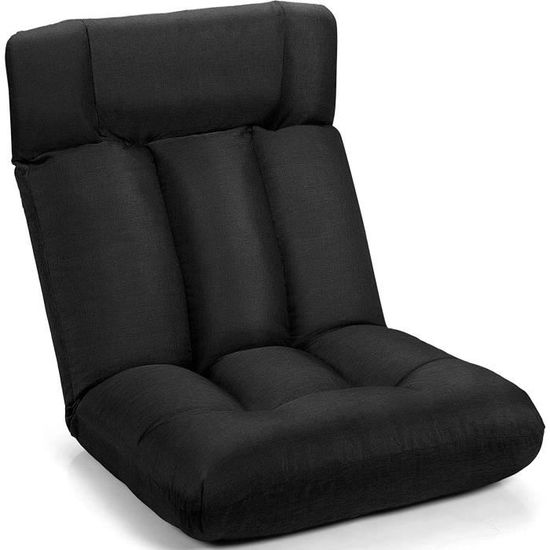 Chaise De Sol Pliante GOPLUS - 6 Positions Réglables - Canapé Paresseux