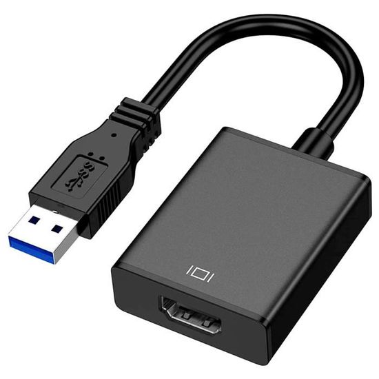 Generic Adaptateur USB 3.0 vers HDMI VGA, HD 1080p pour ordinateur portable vers moniteur/téléviseur, double écran, câble VGA HD - Prix pas cher | SN