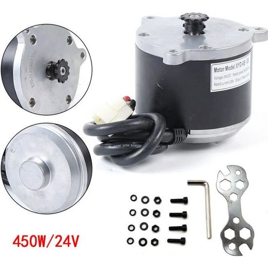 Moteur Réducteur à Balais 15W XD-37GB555 - Basse Vitesse 50 Tr/min, Tension 12V/24V, Couple élevé, Réversible, Pour Projets DIY
