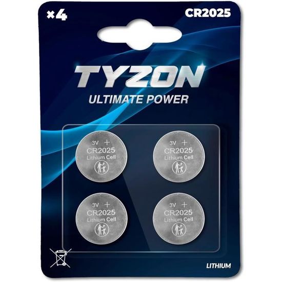 Piles Bouton CR2025 - Lot De 6 - 3V, 150 MAh - Pour Télécommandes, Calculatrices, Sonnettes - Longue Durée - 2