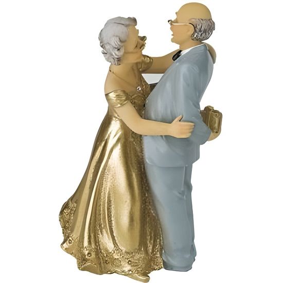 Couple Marie Depuis 50 Ans Anniversaire De Mariage Des Noces D Or Haut 11 Cm Unique Cdiscount Maison