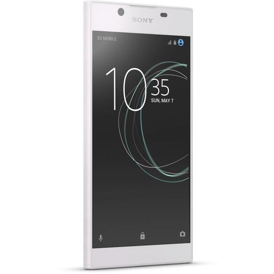 Sony Xperia L1 Smartphone portable débloqué 4G (Ecran: 5,5 pouces - 16 Go, 13 MP, Nano-SIM - Android 7,0) Blanc