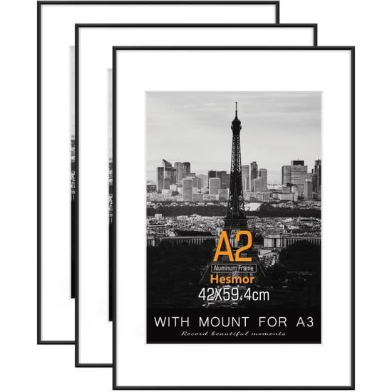 Cadres Magnétiques Acrylique Pour Cartes De Visite - Lot De 3 - Transparent Double Face - 6,3 X 8,9 Cm