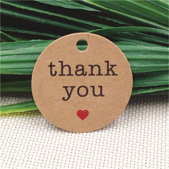 Lot De 100 étiquettes Cadeaux Rondes En Papier Kraft - Avec Corde De Jute 20m - Pour Mariage, Fêtes, Saint-Valentin
