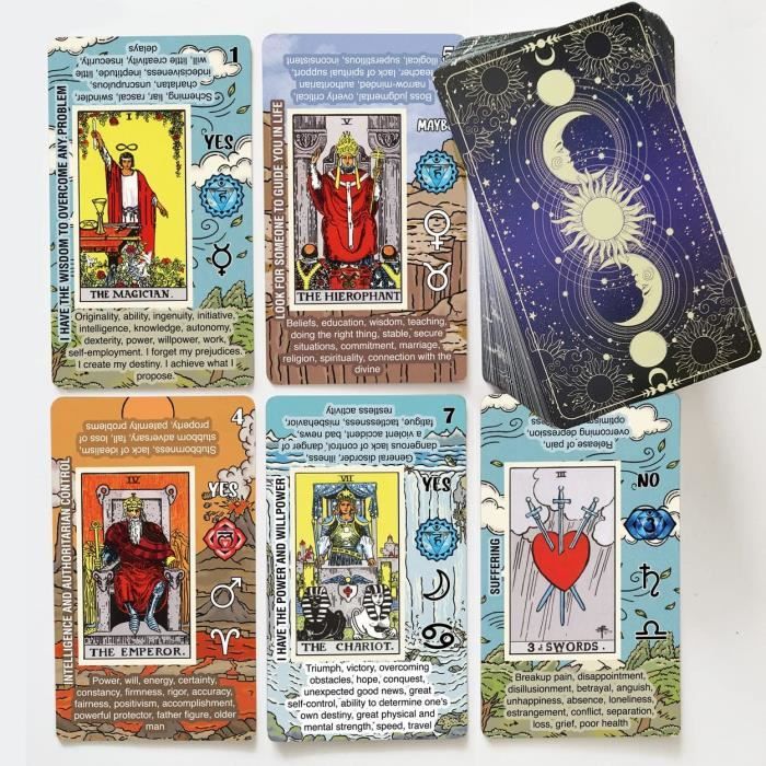 Jeu de cartes de tarot avec guide (français non garanti) jeu de 78 cartes de tarot classique