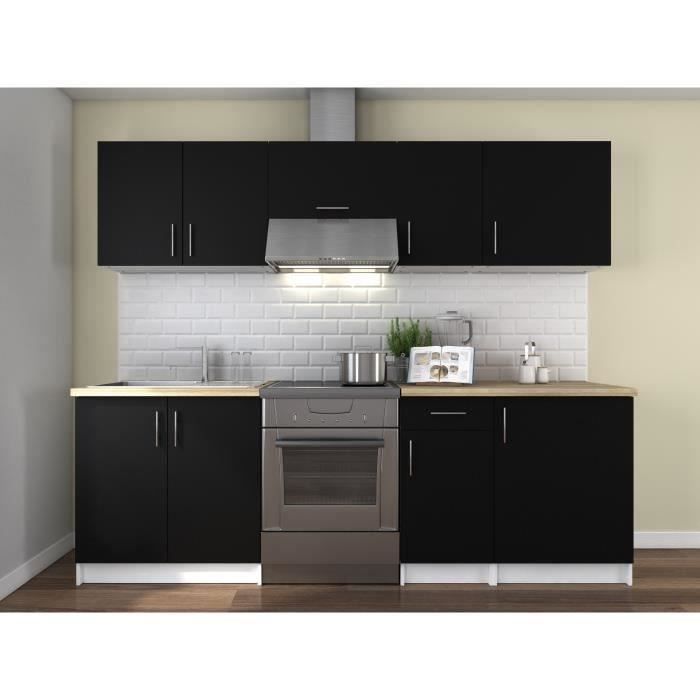 Obi Cuisine Complète L 240 Cm Noir Mat