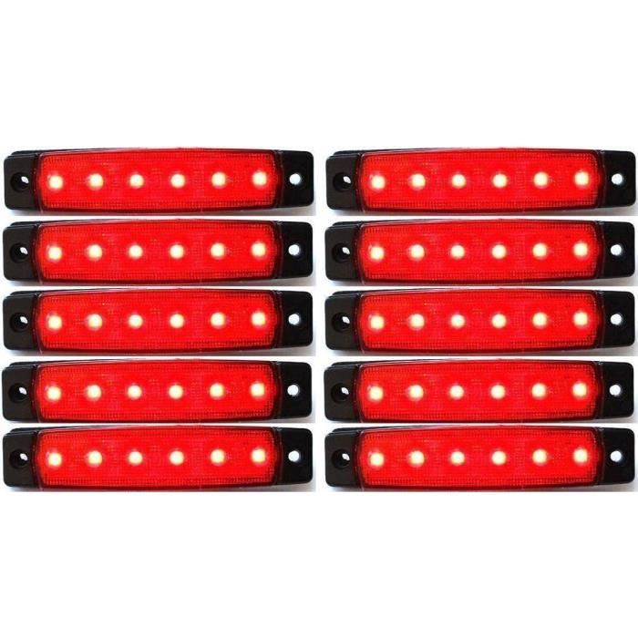 6 Feux LED Orange Ambre Pour Véhicules : Marqueurs Latéraux Et Arrières 12V - Voiture, Camion, ATV