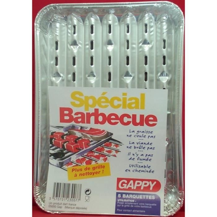 Barquettes en alu spécial barbecue x 3
