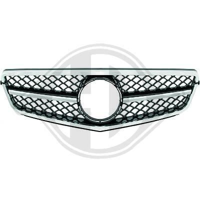 1672740 , Grille de calandre chrome - noir Sport optik pour MERCEDES Classe C de type W204 de 2007 a 2011.