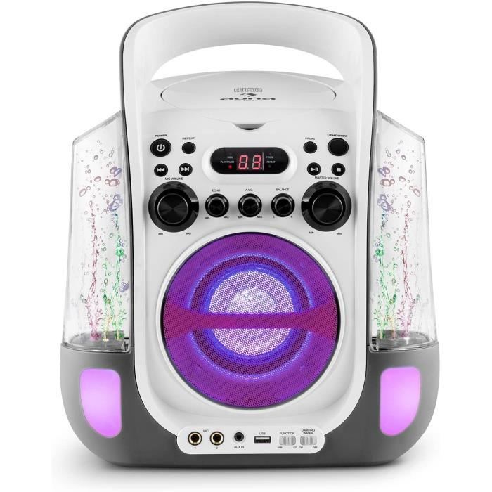 Équipement de karaoké AUNA Kara Liquida chaîne karaoké - avec Effet Lumineux, Lecteur CD Polyvalent, Port USB Compatible 81368