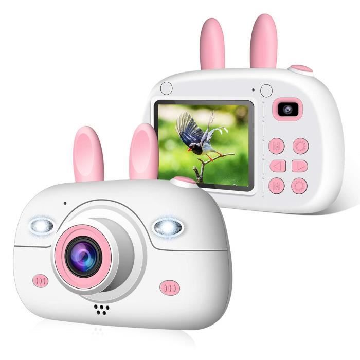 Appareil Photo Enfant Numérique Caméra pour Enfant, 2.4 Pouces Appareil Photo Numérique 8 Mpixels avec 16G SD Carte, Rose