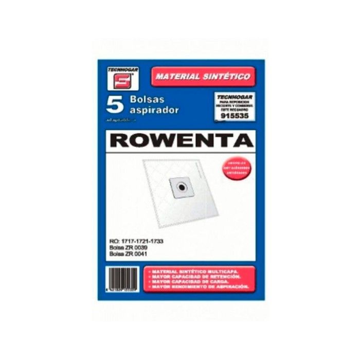 Sacs synthetique aspirateur Carrefour Moulinex Rowenta 5 UNIDADES 915535