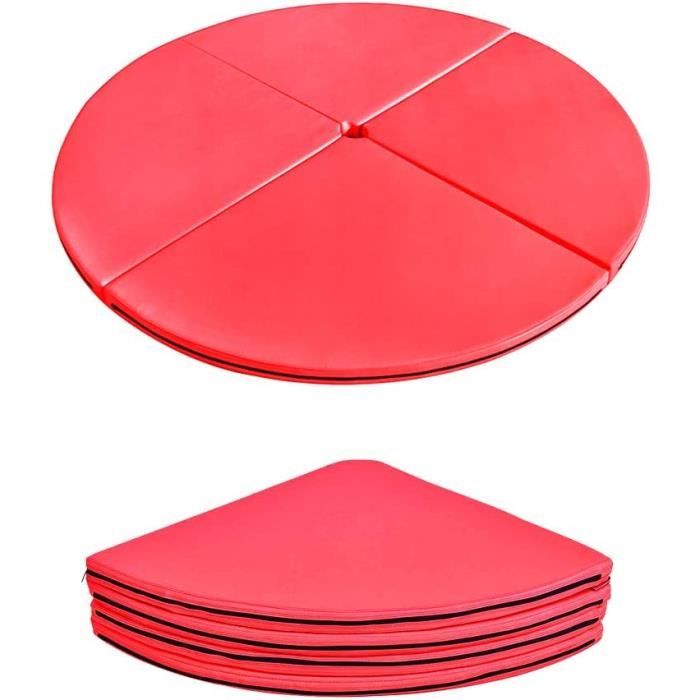 Round Pliant Pole Dance Crash de Yoga Portable Tumbling Exercice deacutetirement Fitness Mat AntiGlissant Surface Rouge160 33