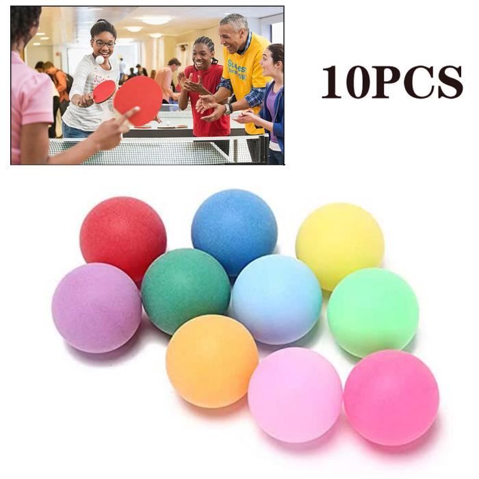 Balles de tennis de table de divertissement de 10pcs - pack de balles de ping-pong colorées