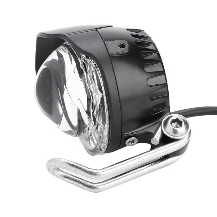 vélo électrique de lumière avant 2 en 1 corne LED phare avant lampe lumineuse 12V-80V pour vélo électrique scooter cyclomoteur