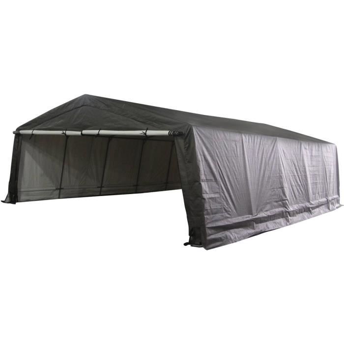 Abri de jardin toile -Arizona- - 48.80 m² - 6.1 x 8 x 2.7 m - Gris