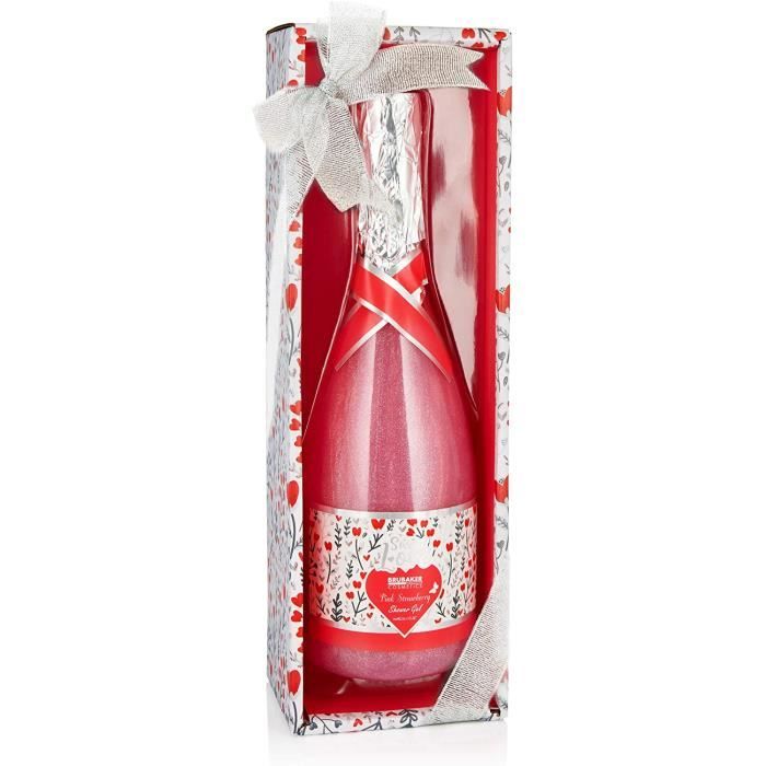 BRUBAKER Cosmetics 750 ml Gel Douche Fraise Sweet Love dans une Bouteille de Champagne