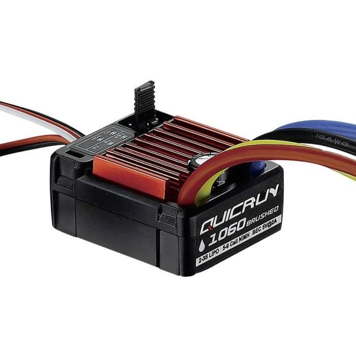 Régulateur de vitesse brushed de voiture Hobbywing QuicRun 1060 60A 30120201