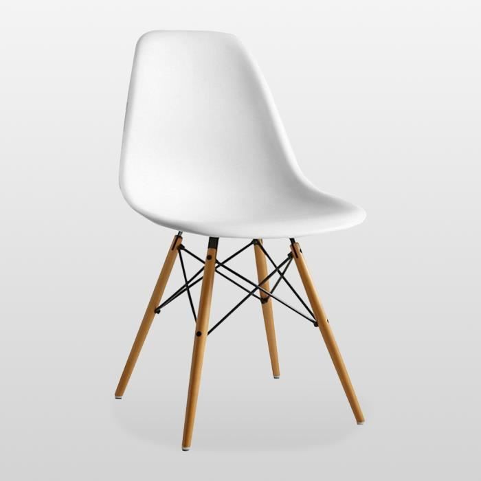 Chaise Scandinave Blanche Style Eiffel - Salle à Manger, Cuisine