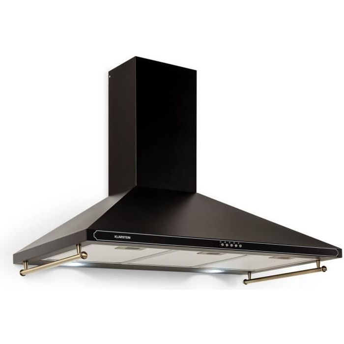 Hotte Victoria 90 - Klarstein - rétro design - 644,5 m³-h - 2 lampes LED - noir