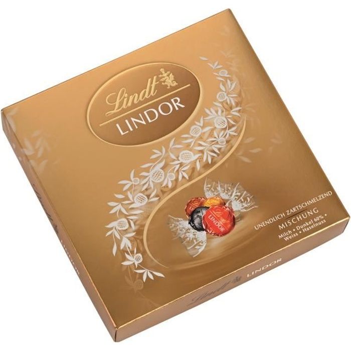 Lindt Lindor Pralines Chocolat mélange Boîte cadeau 187g